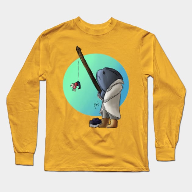 "Fishing for Men" Fishing Shirt Long Sleeve T-Shirt by Nessley_Art